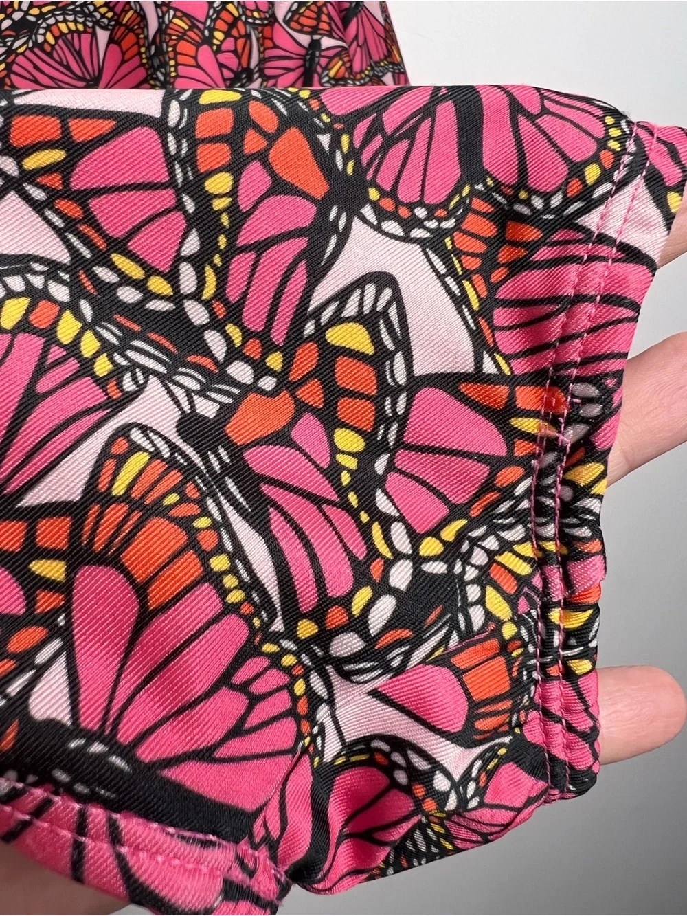 B4 ALL Butterfly Print Long-Sleeve One-Piece Swimsuit with Front Zip Size 10/12
